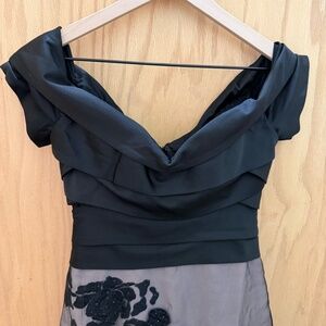 Rene Ruiz Off The Shoulder Evening Gown